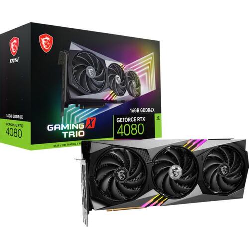 Игровая видеокарта MSI GAMING X TRIO RTX 4080 16GB GAMING X TRIO 16 Гб GDDR6X
