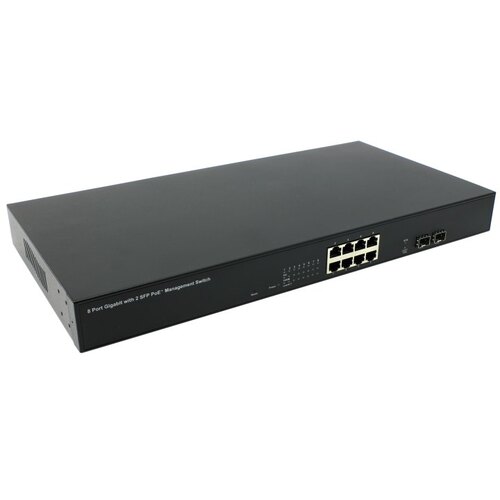 MultiCo <EW-P7082IW> Управляемый коммутатор (8 x 1 Гбит/с, 2 x SFP, 8 портов IEEE 802.3at (PoE+))