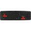 Клавиатура Nakatomi Navigator KN-02U Black-Red, вид сверху