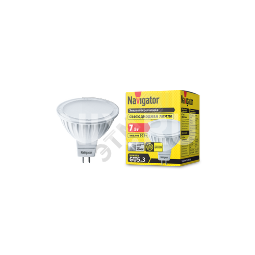 Navigator Group 18870 Лампа светодиодная LED 7вт 230в GU5.3 белая (94245 NLL-MR16) (18870)