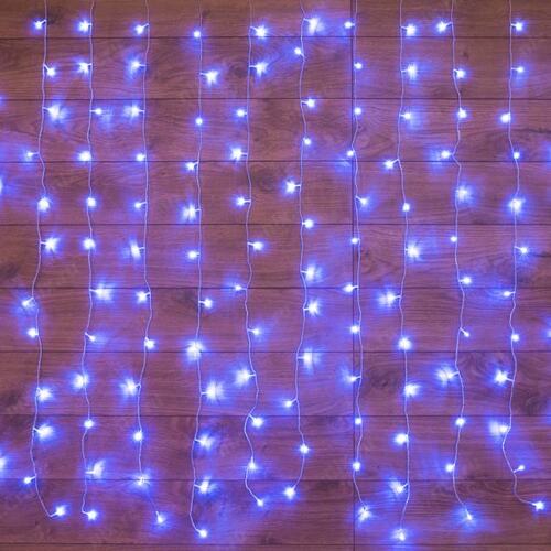 Neon-Night 235-053 Гирлянда "Светодиодный Дождь" 2,5x2 м, свечение с динамикой, прозрачный провод, 230 В, диоды СИНИЕ