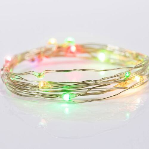 302-029 Гирлянда Роса с пробкой 2 м, 20 LED, цвет свечения мультиколор, 3хLR44 в комплекте NEON-NIGHT