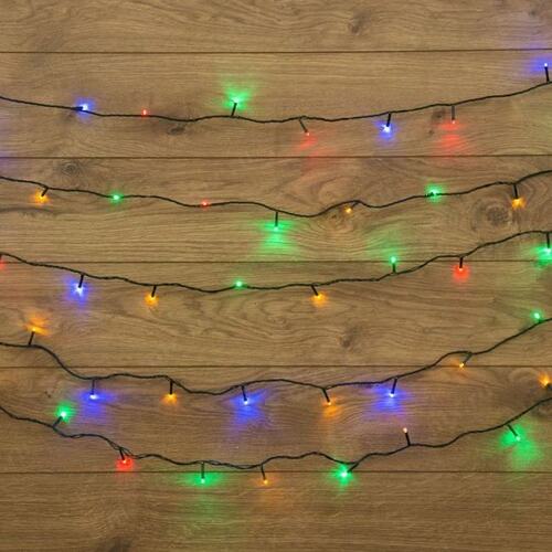 303-019 Гирлянда Твинкл Лайт 4 м, темно-зеленый ПВХ, 25 LED, цвет мультиколор