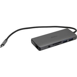Netac WF15 <NT08WF15-30GR/WF15GYCN> USB3.0 CM -> 2xUSB3.0+2xUSB2.0+HDMI+Dsub +audio+RJ45+PD+SD/microSD Card Reader