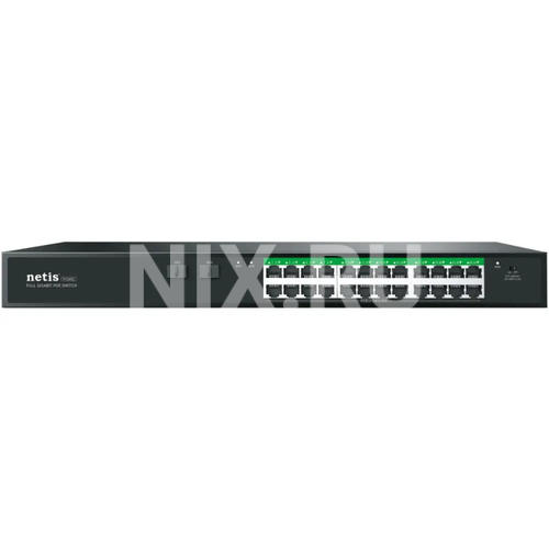 NETIS <P124GC> Неуправляемый коммутатор (24 x 1 Гбит/с, 2 x SFP, 24 порта IEEE 802.3at (PoE+))