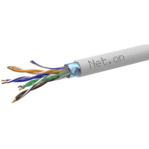 01-1001 Кабель сетевой информационный NetOn кат.5E FTP 4 пары 24AWG PVC внутренний 305м серый