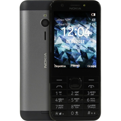Телефон Nokia 230 Dual Sim (RM-1172) Dark Silver 16 Мб