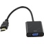 HDMI -> VGA Переходник NoName HDMIM-VGA15F+A+DCU 0.2 м., вид спереди