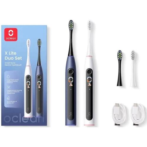 C01000691 Набор электрических зубных щеток Oclean X Lite Duo Set N1801 синий/серый