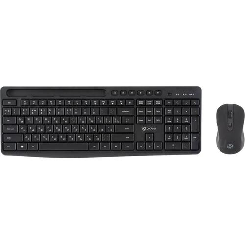 OKLICK Wireless Keyboard & Optical Mouse <S275W> Black (Кл-ра,USB,FM+Мышь 6кн, Roll, USB, FM) <1993113>