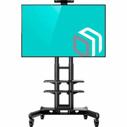 ONKRON <TS1552 Black> Мобильная стойка для 1 ТВ 32-65"(VESA100-600x400, 1200-1500мм, 45.5кг)