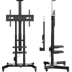 ONKRON TS1881 Elift BLACK Мобильная МОТОРИЗОВАННАЯ стойка ONKRON на 1 ТВ/ 50-86" от 200х200 до 800х500, макс нагр 90кг