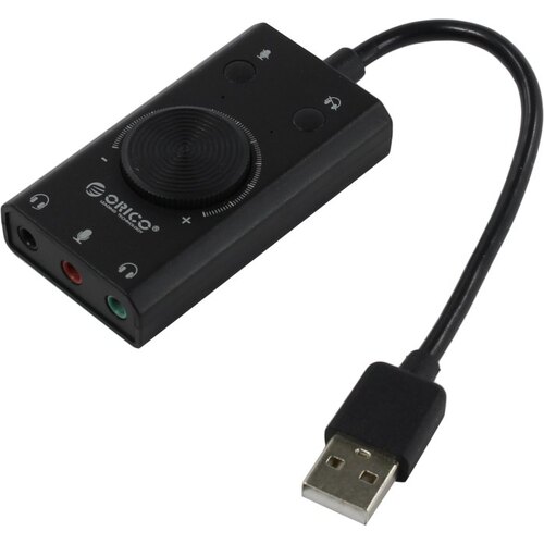 Звуковая карта USB 2.0 Orico SC2-BK <SC2-BK>