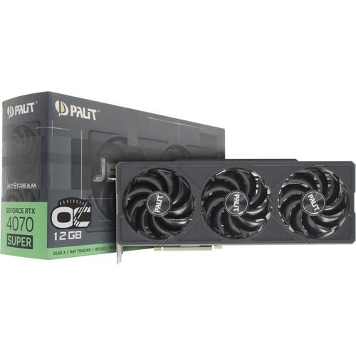 Игровая видеокарта Palit JetStream RTX4070 SUPER JetStream OC GeForce<sup>®</sup> RTX 4070 SUPER OC 12 Гб GDDR6X