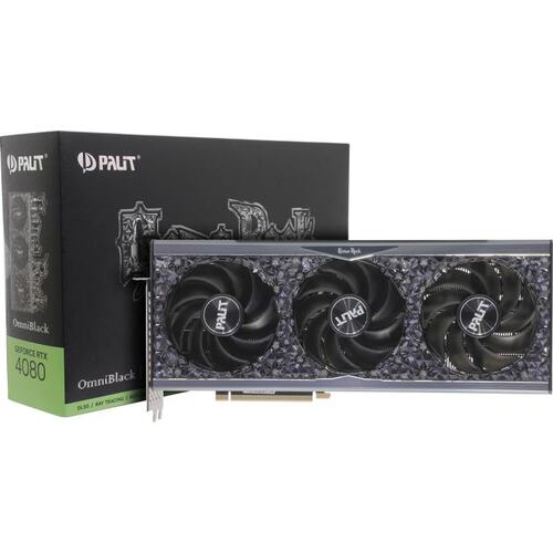 Игровая видеокарта Palit GameRock RTX4080 GameRock 16G OMNIBLACK GeForce<sup>®</sup> RTX 4080 16 Гб GDDR6X