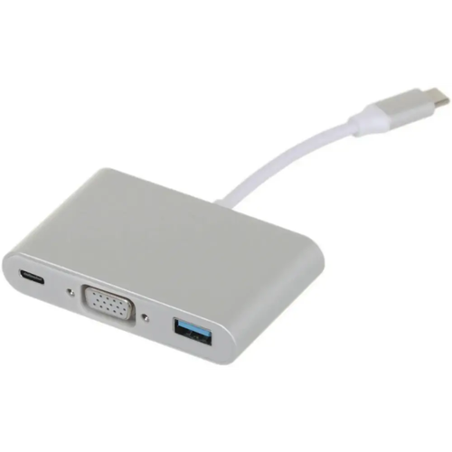 Разветвитель USB-C Palmexx 1порт. серебристый (PX/HUB-057)