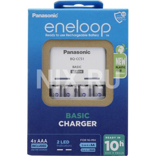 Комплект ЗУ + аккумуляторы Panasonic Eneloop K-KJ51MCD04E