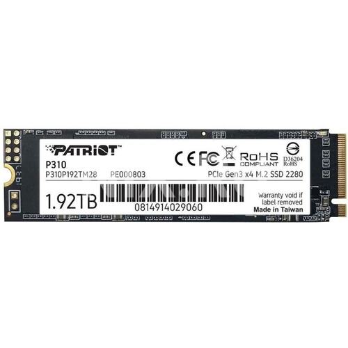 Накопитель SSD Patriot PCIe 3.0 x4 1920GB P310P192TM28 P310 M.2 2280