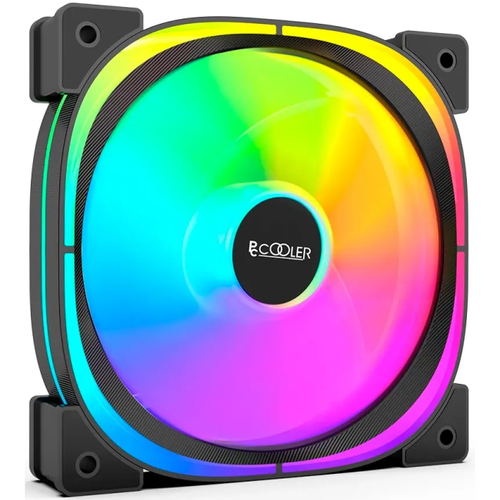 Комплект (3шт.) PCCooler EF120 ARGB BK 120x120x25мм (4pin PWM + 3pin ARGB, 600-1500 об/мин) / F3-L120BKAM3-GL