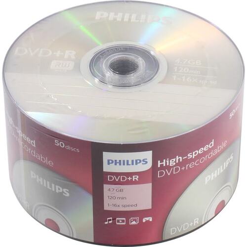 Диск DVD-RW Philips DR4S6U50F/97 50 шт
