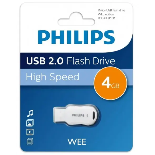 FM04FD110B/97 Флеш накопитель 4GB PHILIPS WEE 2.0 4GB, USB 2.0