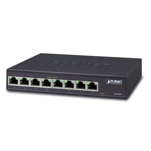 PLANET GSD-805 8-Port 1000Base-T Desktop Gigabit Ethernet Switch - Internal Power