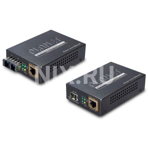 PLANET <GTP-805A> Медиаконвертер (1 x 1 Гбит/с, 1 x SFP, 1 порт IEEE 802.3at (PoE+))