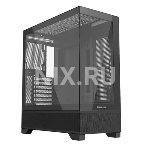 Powercase Luminous, Tempered Glass, чёрный, ATX (CLB-L0)