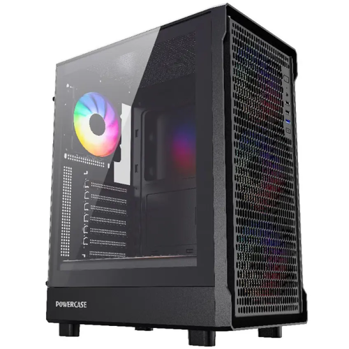 Powercase Mistral PA5B, Tempered Glass, 4x 120mm FRGB Fans, чёрный, ATX (CMOAB-L4)