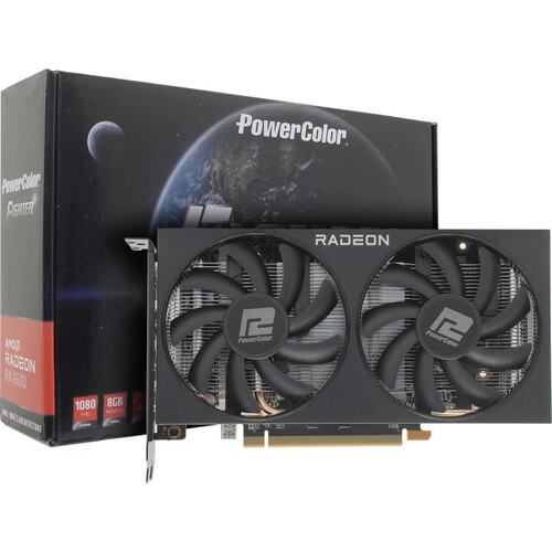 Игровая видеокарта PowerColor AXRX6600 8GBD6-3DH RADEON RX 6600 OC 8 Гб GDDR6