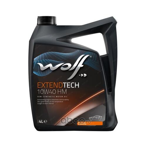WOLF 8302213 Масло моторное EXTENDTECH 10W40 HM 4L MB 229.3, RENAULT RN 0700, RENAULT RN 0710, VW 505.00, ACEA A3/B4