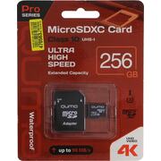   Qumo QM256GMICSDXC10U3 microSDXC UHS-I Class 3 (U3), Class 10 256  +microSD->SD 