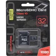   Qumo QM32GMICSDHC10 microSDHC Class 10 32  +microSD->SD 