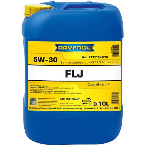 1111143-010-01-999 Моторное масло RAVENOL FLJ 5W-30, 10 литров