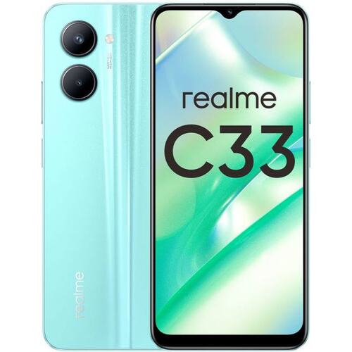 Смартфон realme C33 4/128 ГБ RU, Dual nano SIM, голубой
