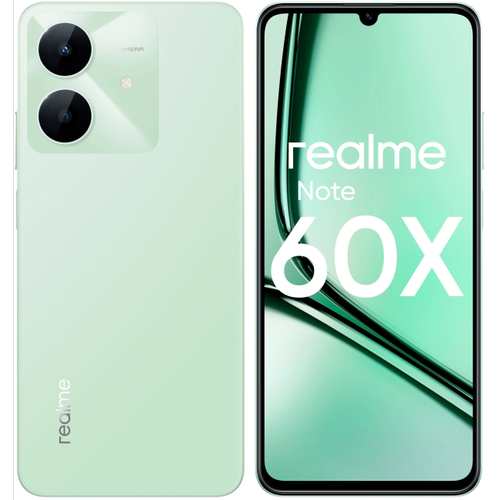 6941764448940 Realme RMX3938 Note 60х 64Gb 3Gb зеленый 3G 4G 2Sim 6.74" 720x1600 Android 14 8Mpix 802.11 a/b/g/n/ac GPS