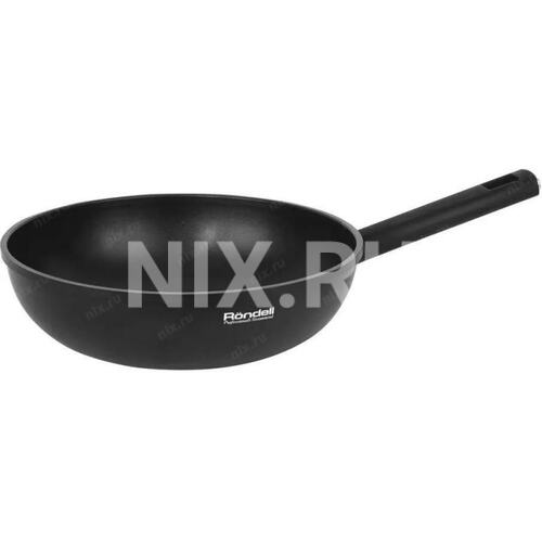 Сковорода ВОК (WOK) Rondell Trumpf RDA-1405 круглая 28см покрытие: Xylan Plus ручка несъемная (без крышки) черный