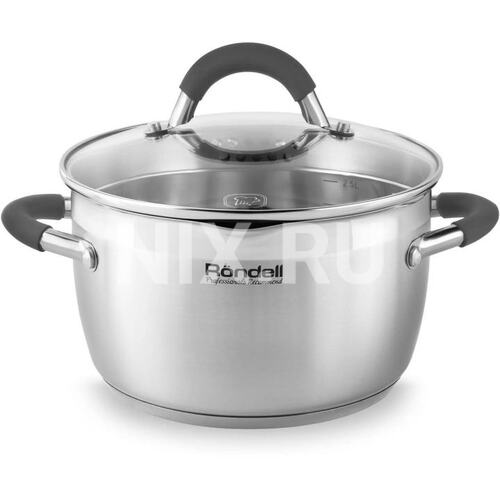 Кастрюля Rondell Flamme RDS-025 5.7л. d=24см (с крышкой) стальной
