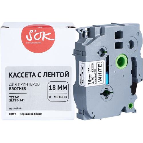 Кассета с лентой для печати этикеток S'OK SLTZE241