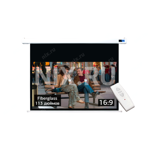 Экран Cinema S'OK SCPSM-250x140FG-ED60 Pro 113'' 16:9 настенно-потолочный, мотор., Fiberglass, белый корпус, ED 60см
