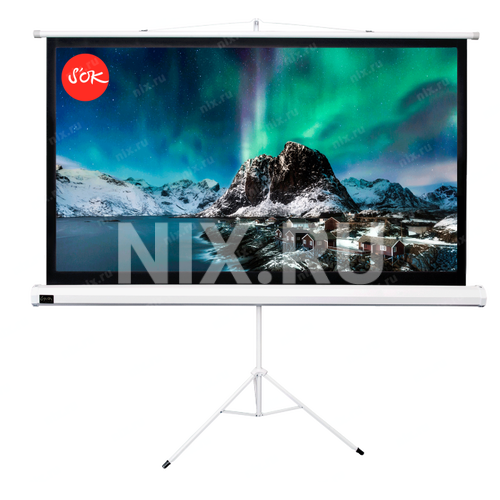 Экран Cinema S'OK SCPST-221x124GR 100'' 16:9 напольный, на треноге, Matt White, серый корпус