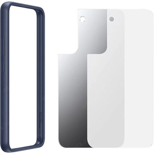 (EF-MS906CNEGRU) Чехол (клип-кейс) Samsung для Samsung Galaxy S22+ Frame Cover темно-синий/прозрачный