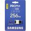 Карта памяти Samsung PRO Plus MB-MD256KB/WW microSDXC A2, V30, UHS-I Class 3 (U3) 256 ГБ +USB адаптер, вид упаковки