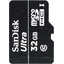 Карта памяти SanDisk Ultra SDSDQL-032G-G35 microSDHC 32 ГБ, вид сверху