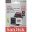 Карта памяти SanDisk Ultra SDSQUAC-256G-GN6MA microSDXC A1, UHS-I Class 1 (U1), Class 10 256 ГБ +microSD->SD адаптер, вид упаковки