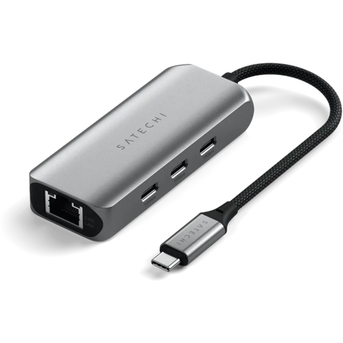 ST-H3C25EM Хаб Satechi 4-in-1 USB-C Hub With 2.5 Gigabit Ethernet&3*USB-C. Цвет: серый космос