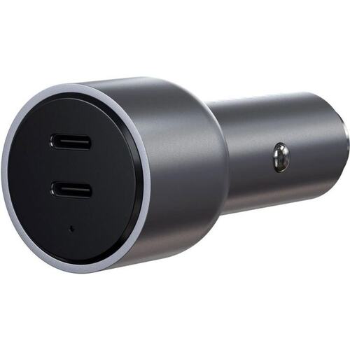Satechi ST-U2C40CCM Автомобильное зарядное устройство Satechi 40W Dual USB-C Car Charger. Цвет: Серый космос