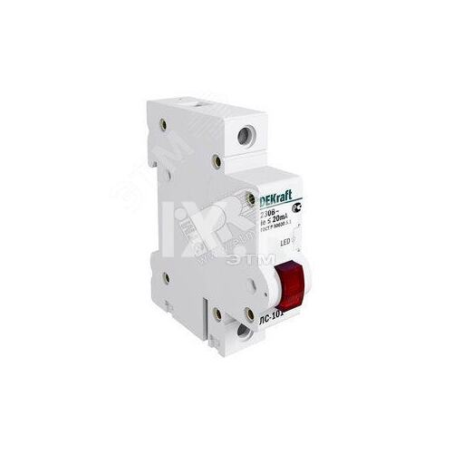 DEKraft 18002DEK Лампа сигнальная на DIN-рейку 1P Цвет:КРАСНЫЙ LED ЛС-101 220В