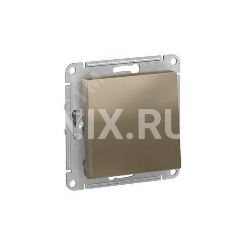Переключатель Systeme Electric ATN000561 AtlasDesign, 1-клавишный, сх.6, 10АХ, механизм, шампань