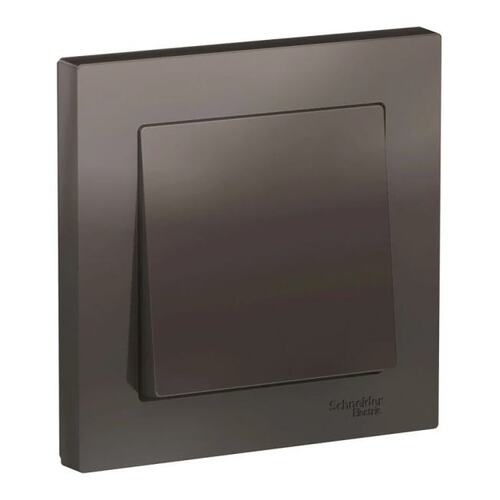 Выключатель Systeme Electric ATN000612 AtlasDesign, 1-клавишный, сх.1, 10АХ, в сборе, мокко